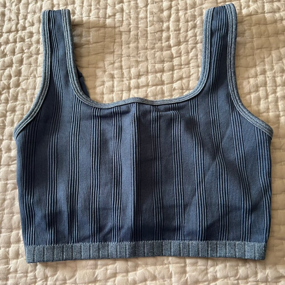 Aerie Seamless Heather Square Neck Longline Bralette